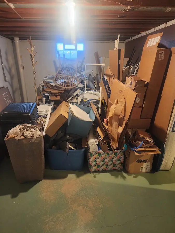 Roll-off dumpster container at job site for Concrete Dumpster Rental in The Village of Indian Hill